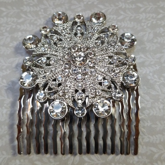 Accessories - Rhinestone Hair Comb Flapper Deco Nouveau 1920's